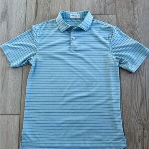 Peter Millar Blue Striped Kids “Summer Comfort” Polo Shirt